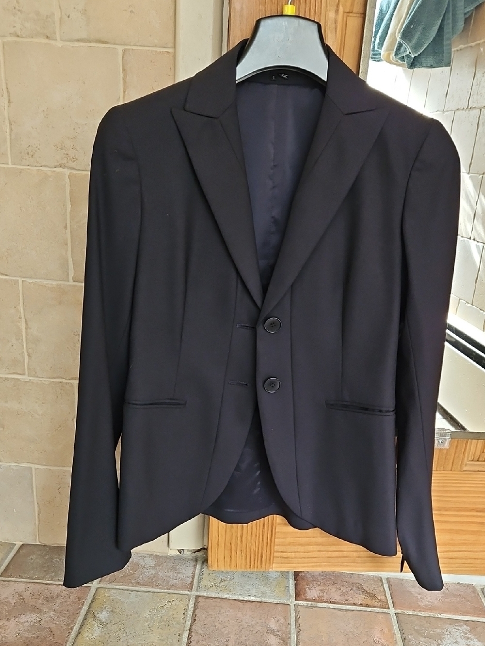 Theory Women's Navy Two-Button Blazer